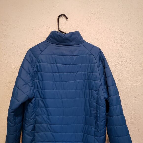 New Balance Men's Medium Blue Quilted Tech Puffer Winter Jacket - Picture 6 of 10